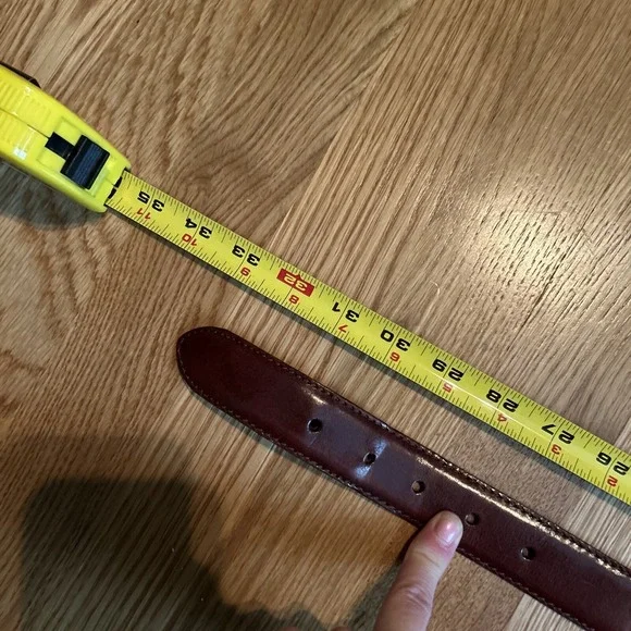 Fossil Brown Leather Women's Belt w Brass Accents and Buckle Sz S - Picture 9 of 10